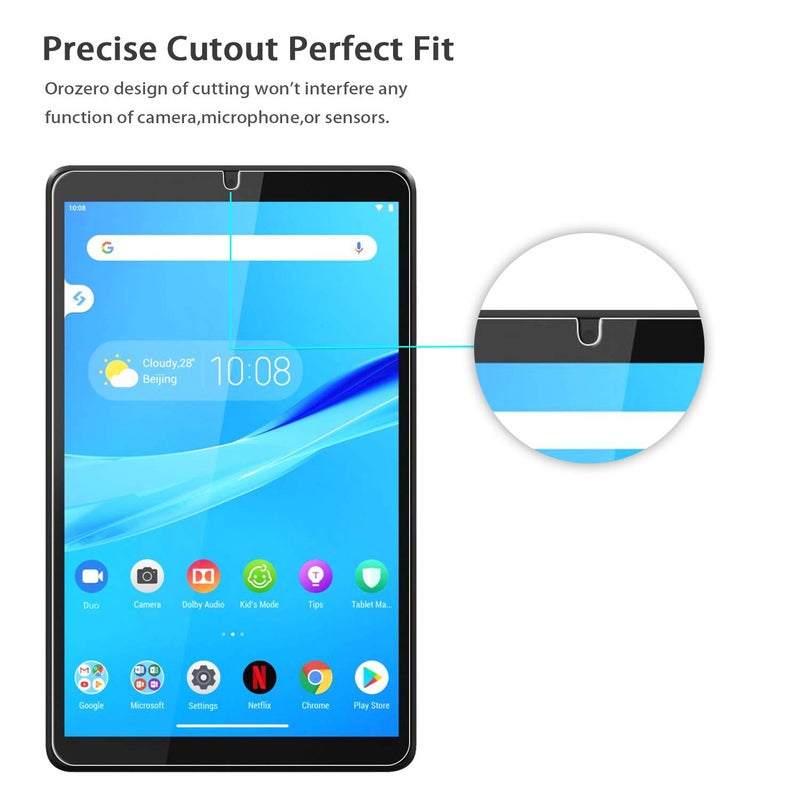Orzero (2 Pack) Tempered Glass Screen Protector Compatible for Lenovo Tab M8 3rd/2nd/1st Gen 8 inch, Protector De Pantalla 9 Hardness HD Anti-Scratch Full-Coverage (Not for Tab M8 4th 2023) - Image 2